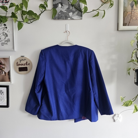 Vintage White Stag 100% Virgin Wool Blue Blazer With Union Tag - Picture 6 of 11